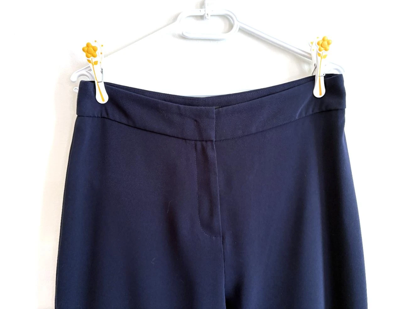 C&A Dark Blue Straight Leg Trousers – Zip & Double Hook Closure – Size 38 – photo 4